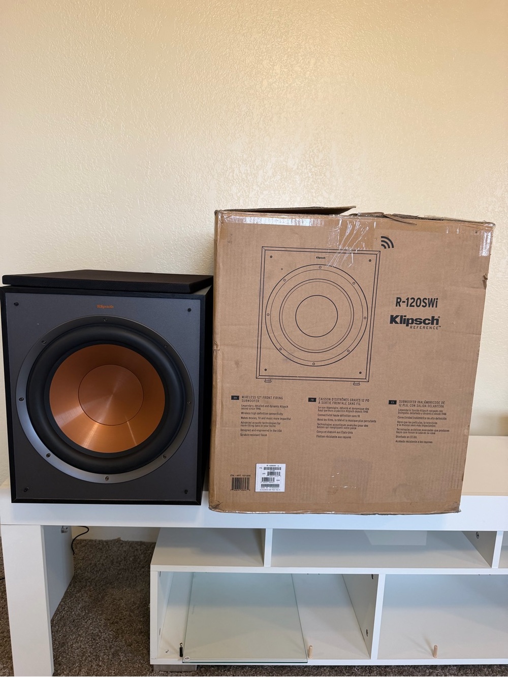 Klipsch Powered Subwoofer - Black Cabinet with Copper Driver